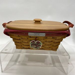 2005 Longaberger Christmas Collection Silver Bells Basket combo